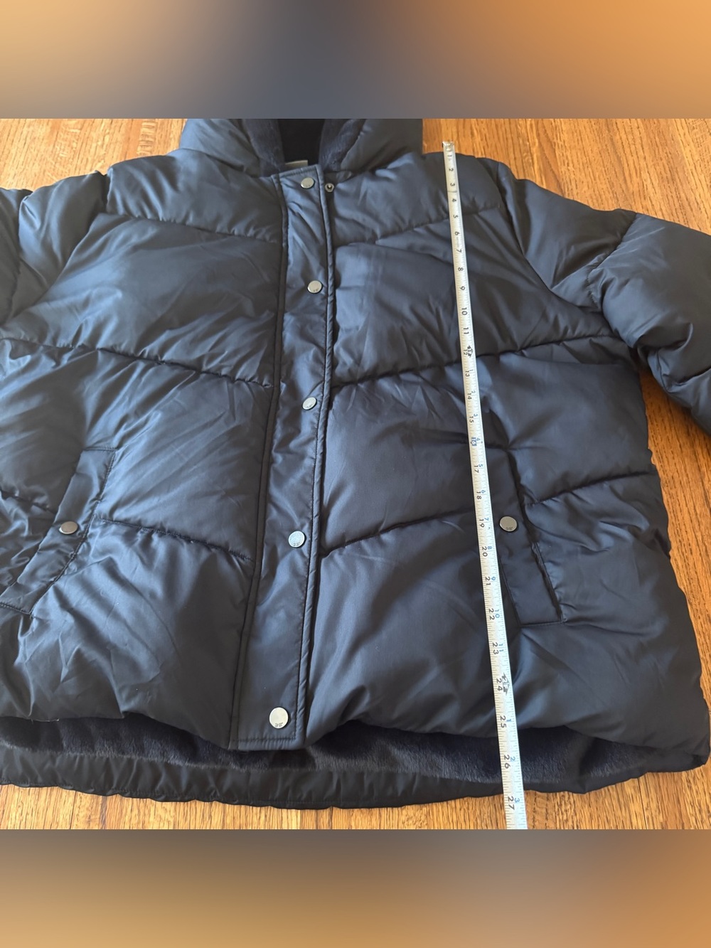 32 Degrees Heat Black Quilted Puffer Jacket Faux Fur Lined XXL - Picture 8 of 11